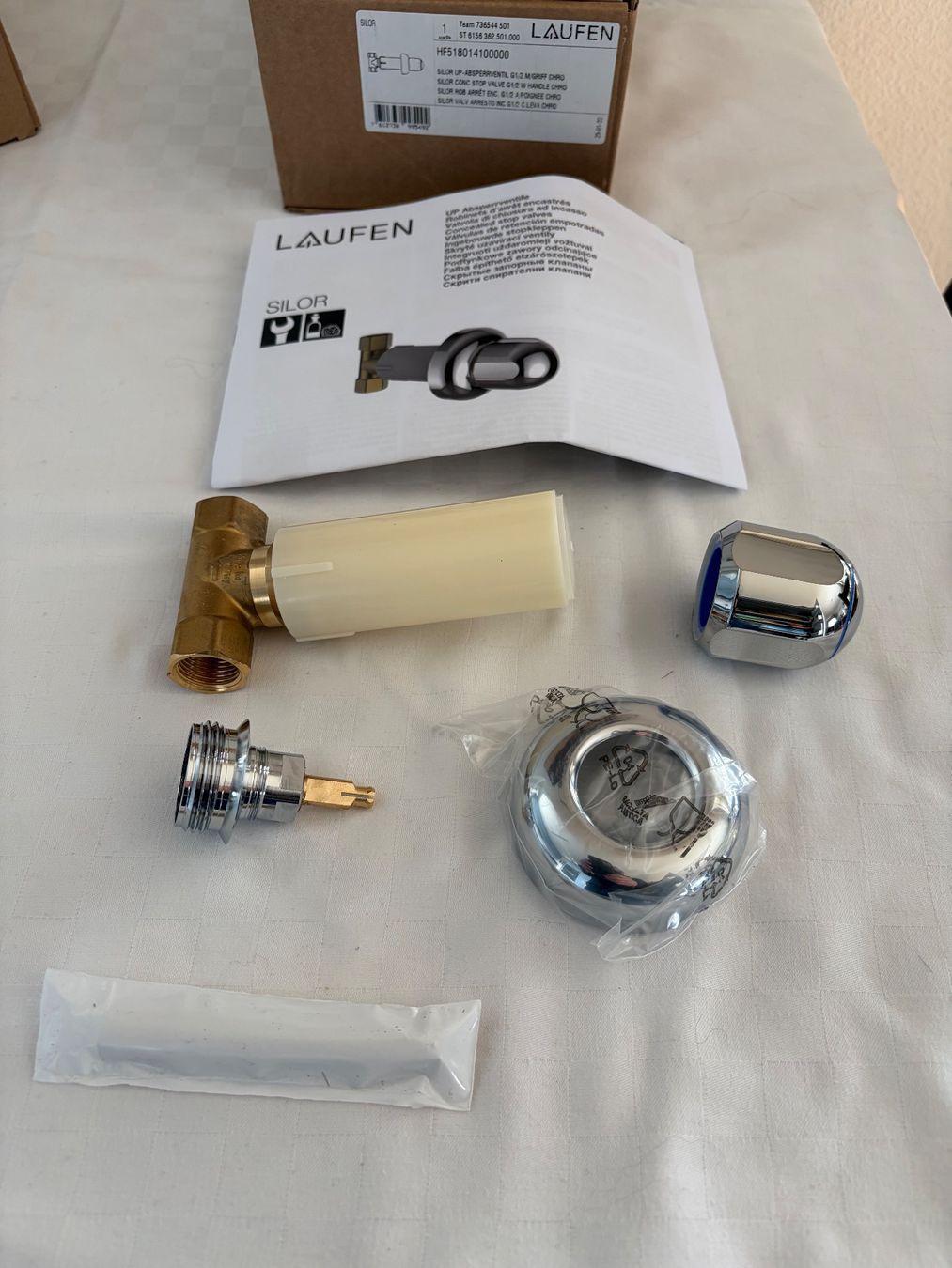 Laufen Rubinetteria: Laufen, UP Absperrventil mit Griff, 1/2" – Nuovo e nell'imballaggio originale da Winterthur venduto da efant12