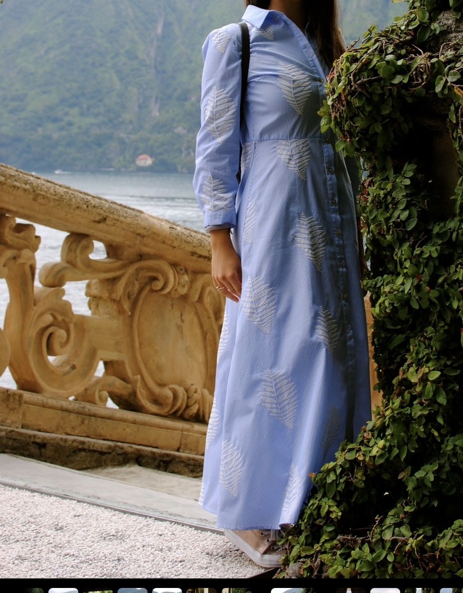 Zara Vestiti: Blauweiss Hemdkleid – Usato da Basel venduto da BiancaCCC 2