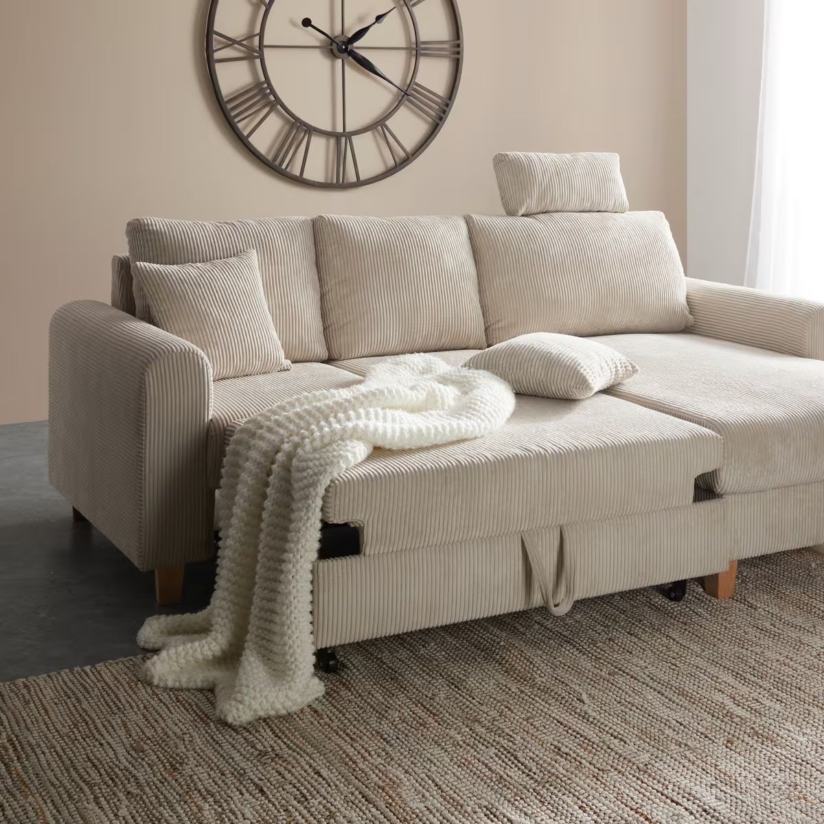 Divani: Sofa hellbeige Cordsamt gebraucht – Usato da Oensingen venduto da azndr3am3r 6
