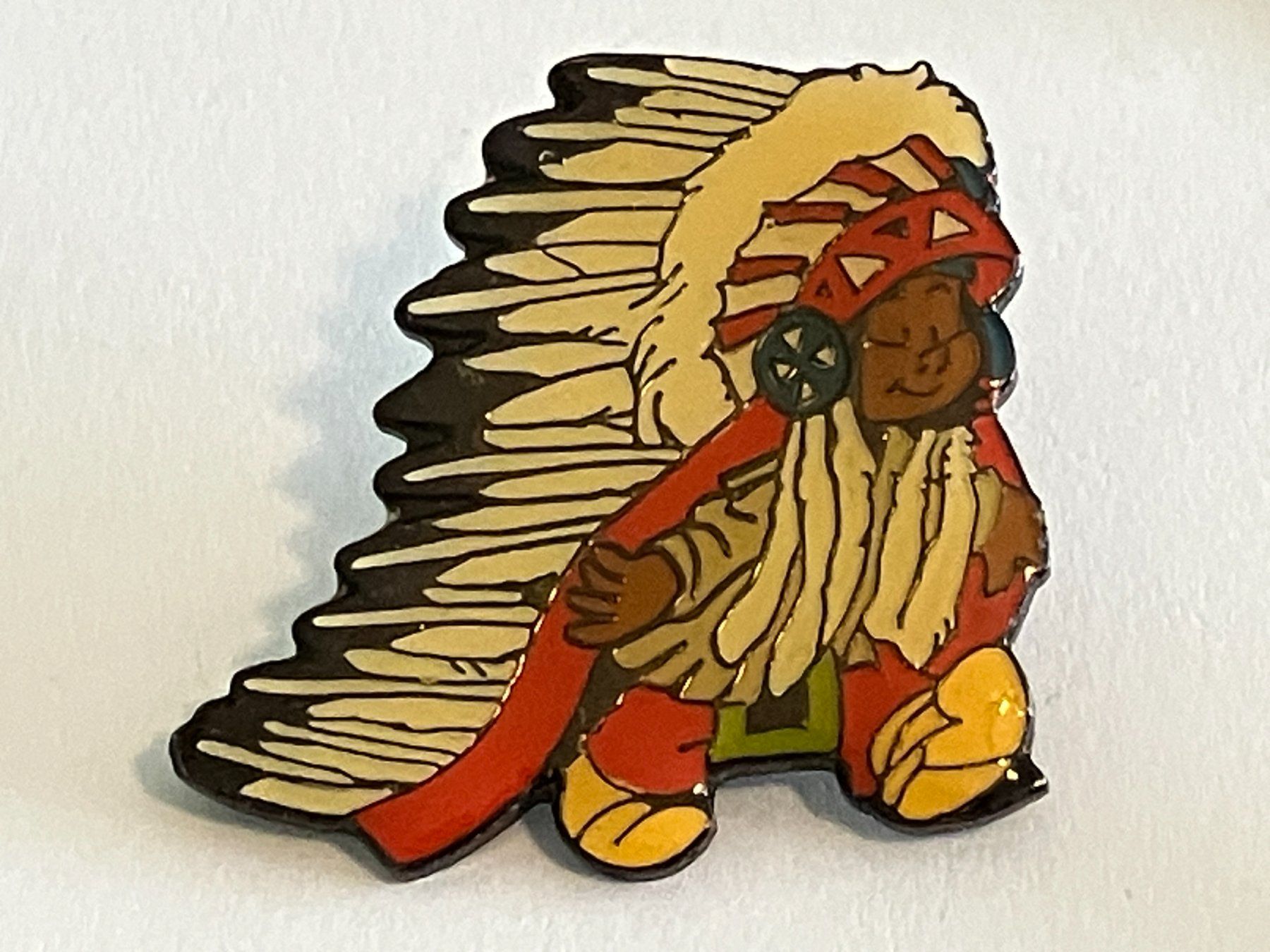 Plaketten & Abzeichen: 1 Pin Indianer – Gebraucht aus Basel von djwwpp