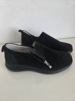 Damenschuhe Schwarz Grösse 39 Wildleder Reissverschluss