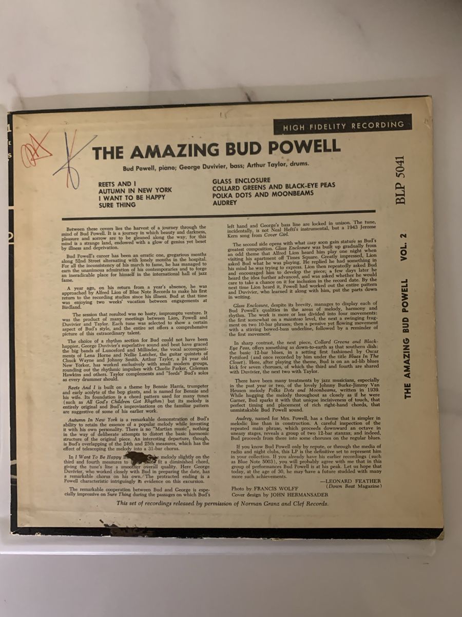 Dischi in vinile: Bud Powell(Blue Note 5041)Vol. 2 – Usato da lausanne venduto da Ccheche 3
