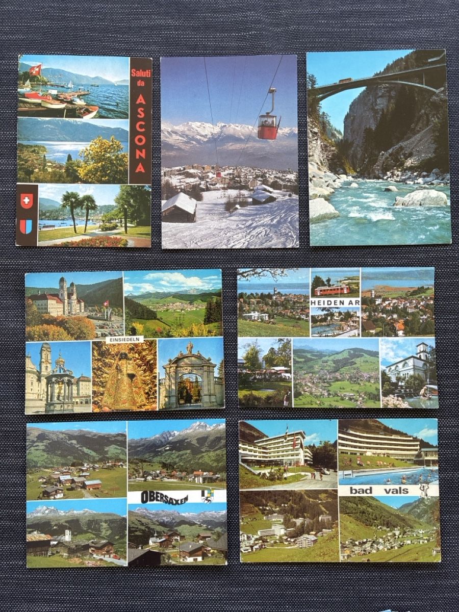 Cartoline postali: 15 Ansichtskarten Schweiz Überraschungs Paket D  Grossformat – Usato da Oftringen venduto da Cla.vD.74