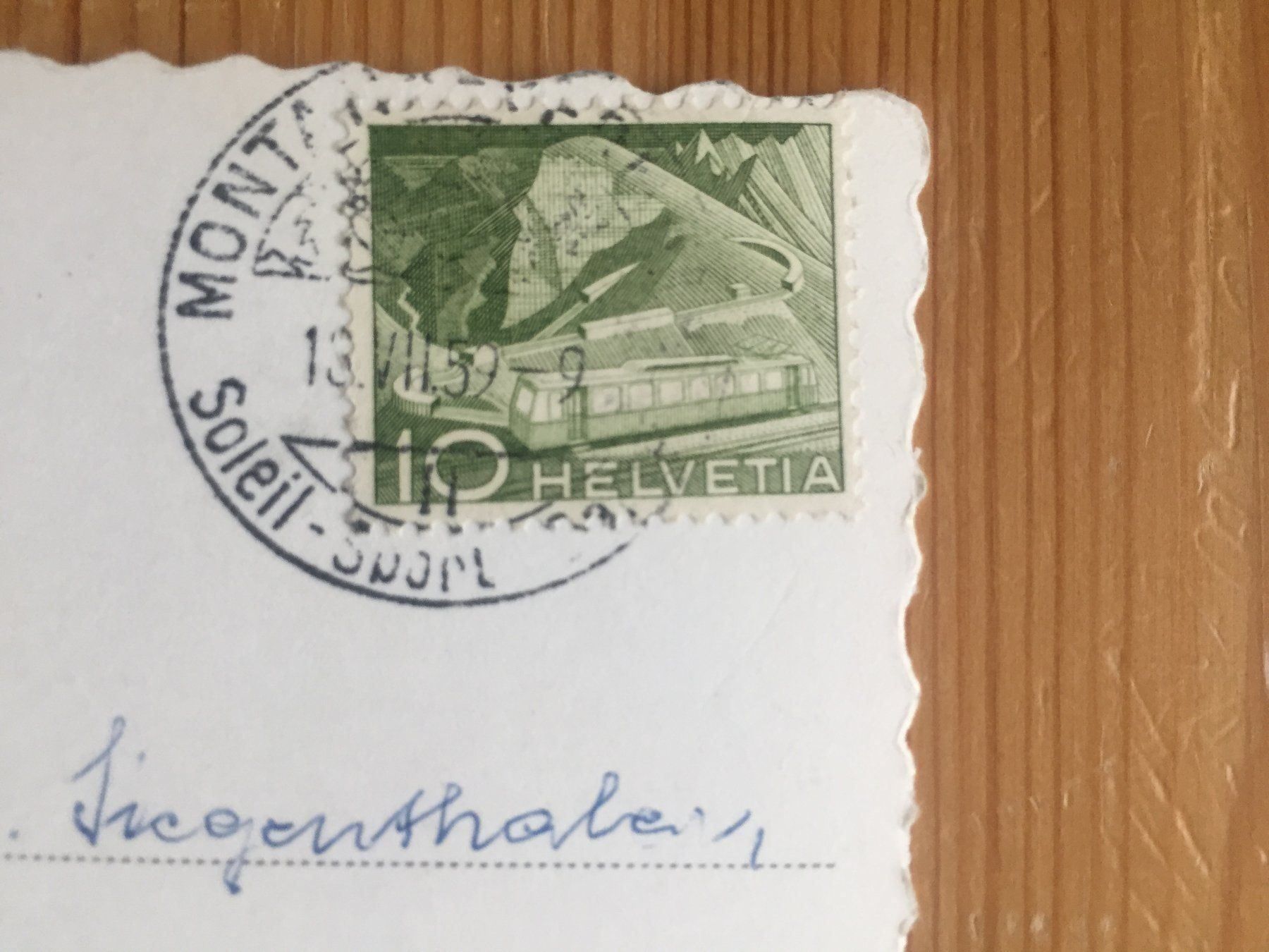 Ansichtskarten: Montana - Lac Moubra - AK 1959 – Gebraucht aus Oberuzwil von Henri09 1