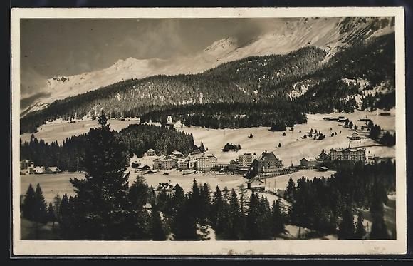 Ansichtskarten: AK Lenzerheide, Ortsansicht im Schnee – Gebraucht aus Berlin von bartko-reher