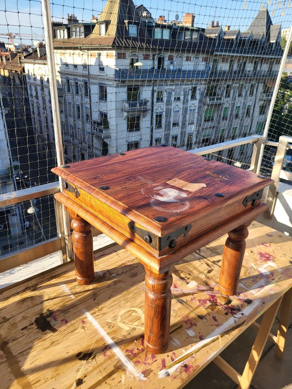 Tavoli: Mini table en bois massif rénovée – Usato da Geneve venduto da Mk.i 4
