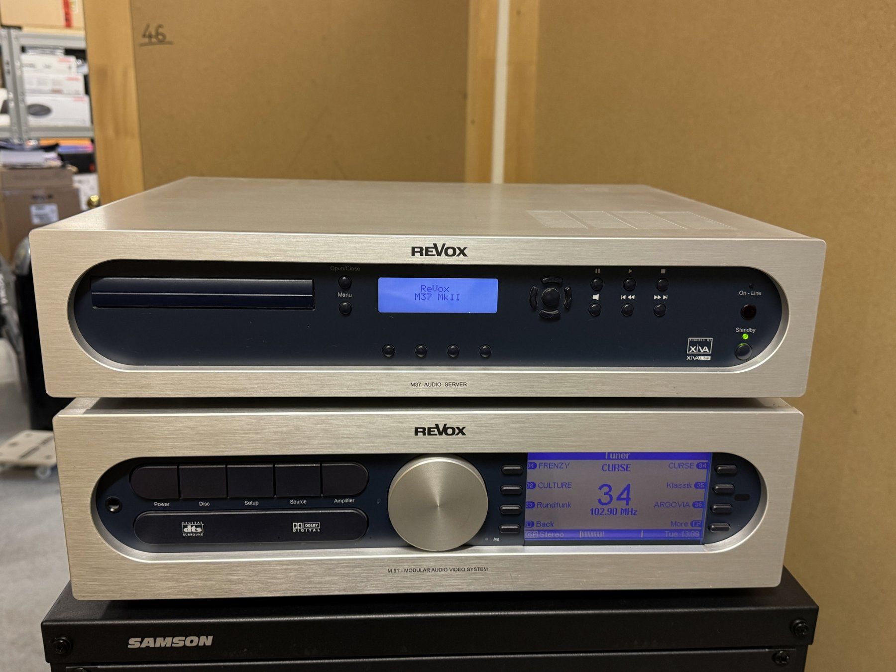 Revox Lettore multimediale & Streamer: Revox M51 Modular Audio Video System + M37 Audio Server – Usato da Gränichen venduto da Nimmersatt