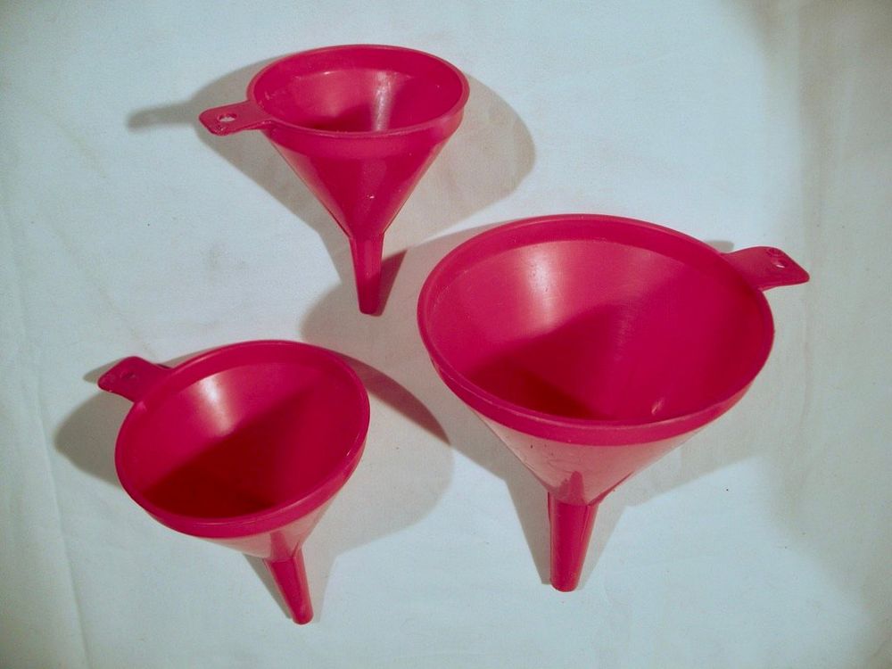 3er-Set Kunststofftrichter – Klar, Vielseitig Für Flüssigkeiten & Pulver, Ideal Für Küche, Labor & Reisen, Höhe Ca. 55 Mm
