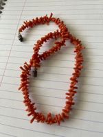 Kette Koralle rot mit Metallverschlusss gut erhalten