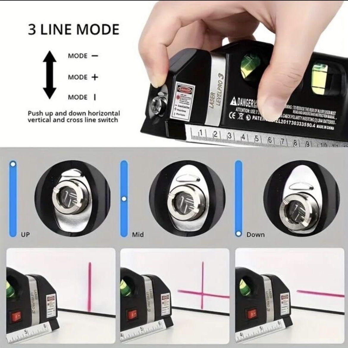 Mesurer: Multifunktion Laser-Wasserwaage mit Messband. – Neuf avec emballage d'origine à Emmenbrücke par ShopDirect 3