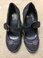 Pumps aus Jeansstoff mit Keilabsatz (36)