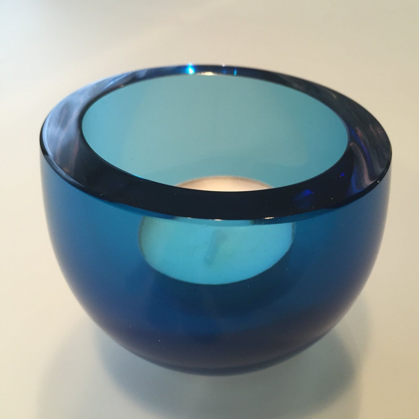 Portacandele: Design-Windlicht Elegance Marke Studio Glashyttan Blau – Nuovo (secondo la descrizione) da Ostermundigen venduto da muxidi 1