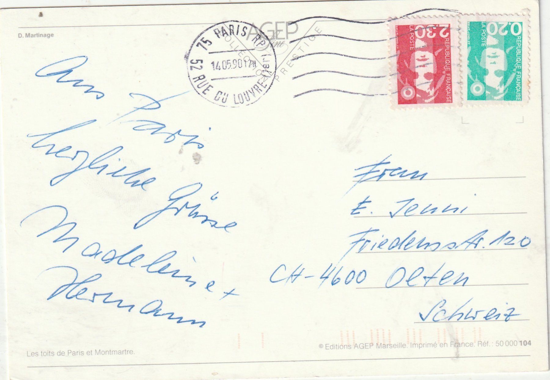 Cartoline postali: Paris – Usato da Lumbrein venduto da made02 1