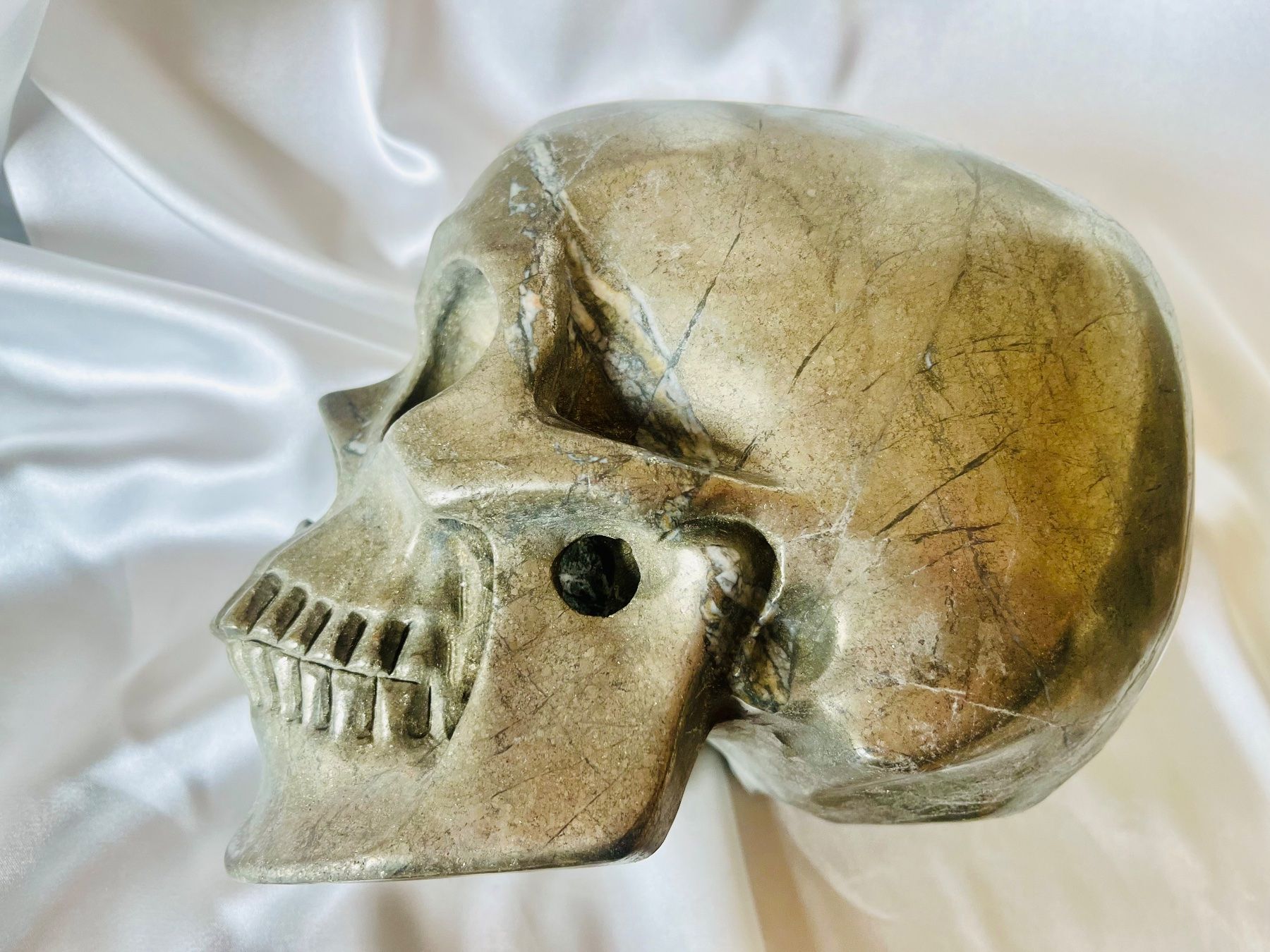 Sculture & Statue: Totenkopf lebensgross: 20cm, 9kg Pyrit – Nuovo e nell'imballaggio originale da Zürich venduto da unique2010 7