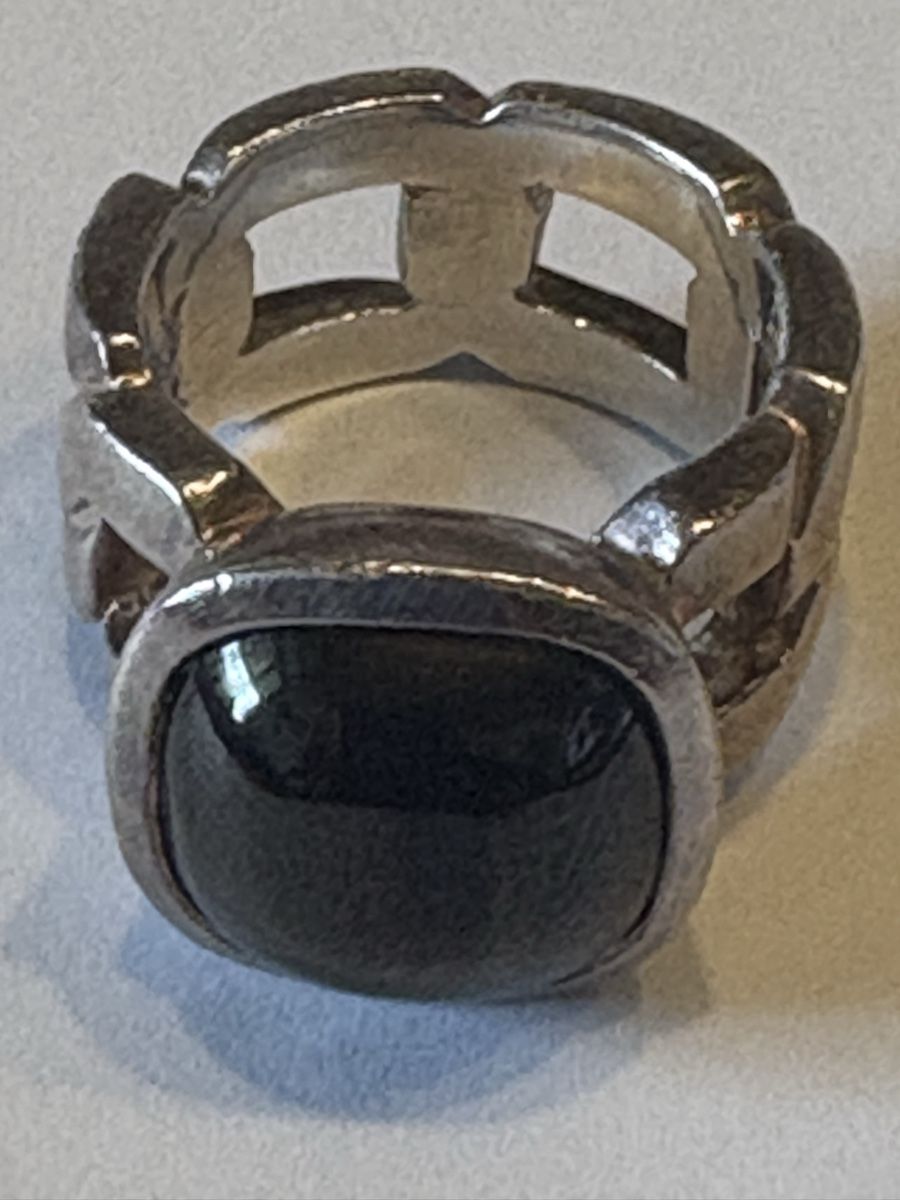 Onyx Anelli: Silber 925 Onyx Ring  – Usato da Murten venduto da Tzaugg 2