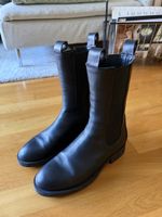 Eleganteschwarze Lederstiefel Grösse 40