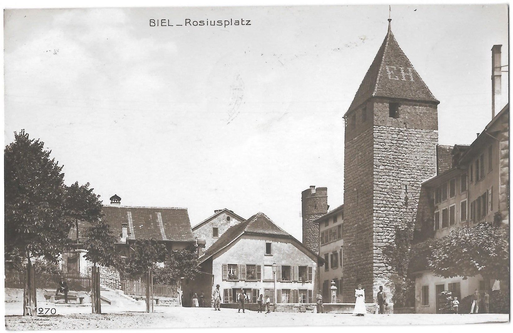 Ansichtskarten: Biel Rosiusplatz – Gebraucht aus Olten von clotaldi