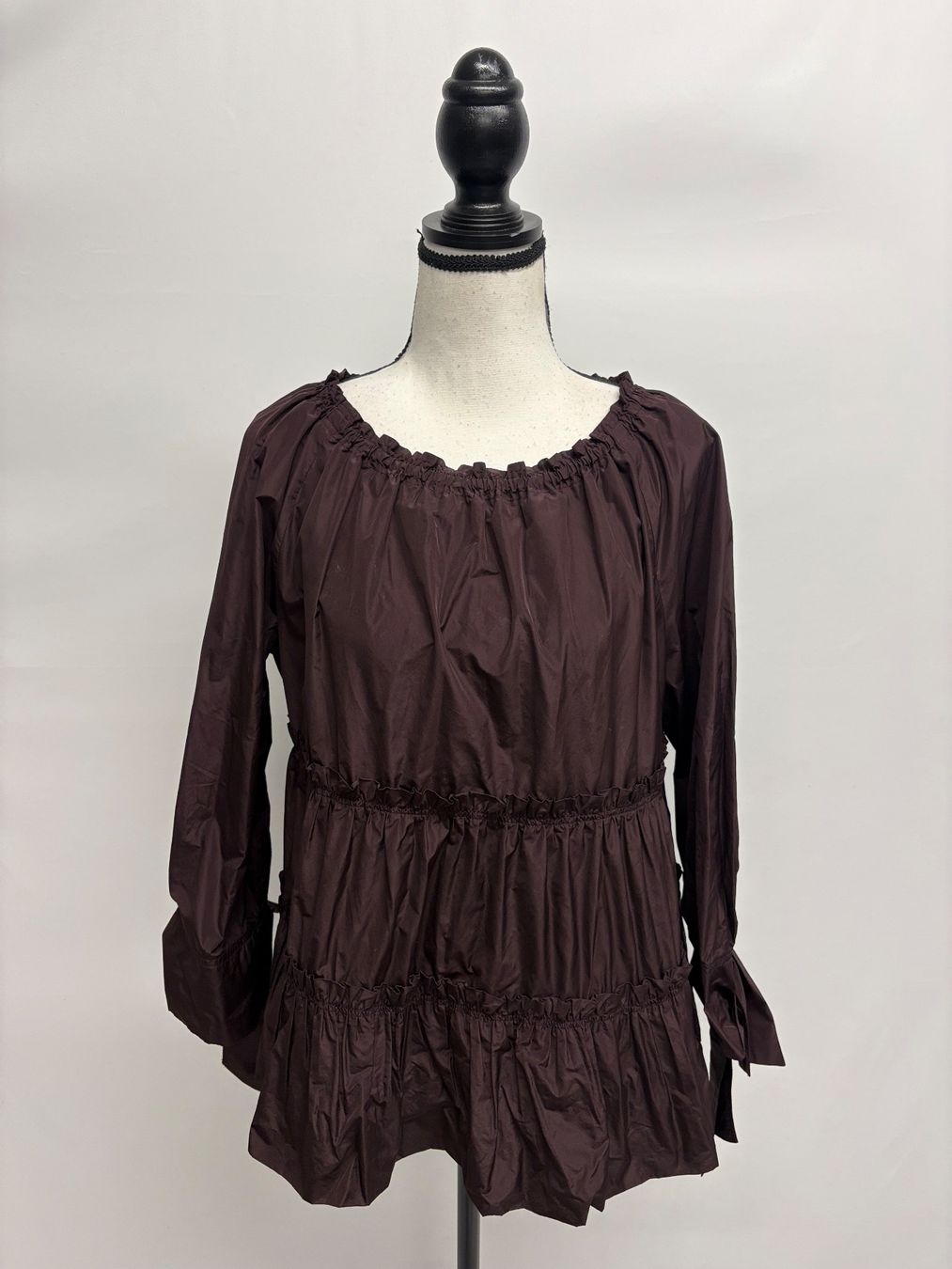 Odeeh Blusen: Odeeh extravagante Bluse 36 aubergine Raffungen – Neu (gemäss Beschreibung) aus Regensdorf von secondchancefashion 1