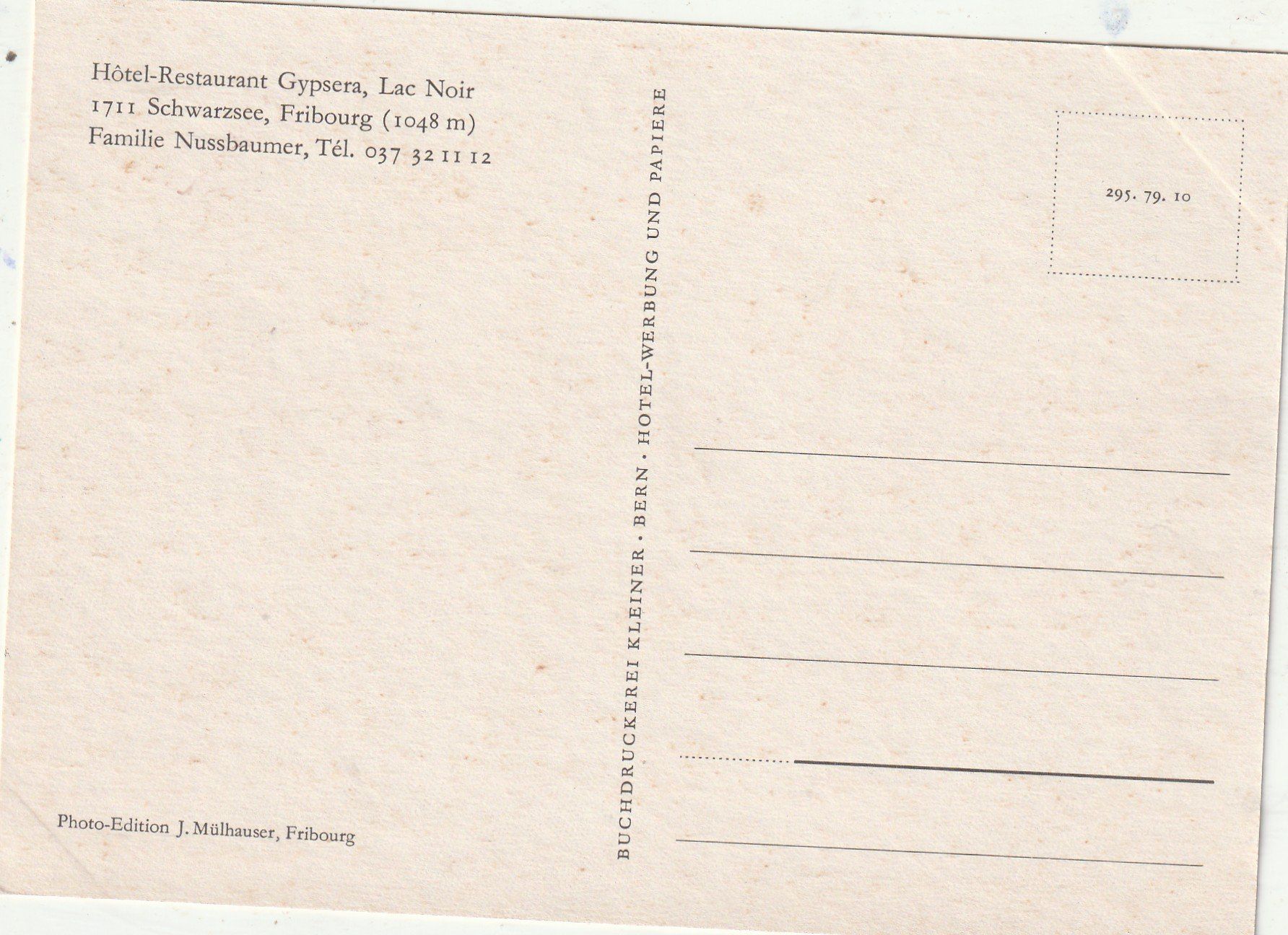 Cartoline postali: Hotel- Restaurant Lac Noir – Usato da Lumbrein venduto da made02 1