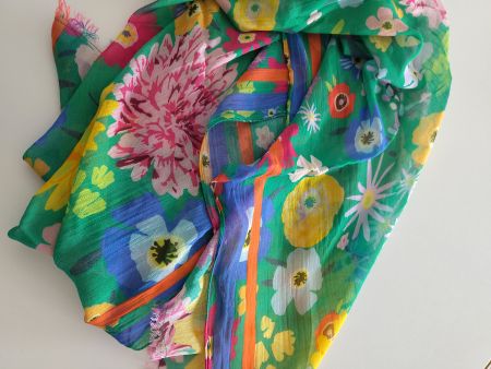 Farbenfroher Schal mit Blumenprint von Becksöndergaard