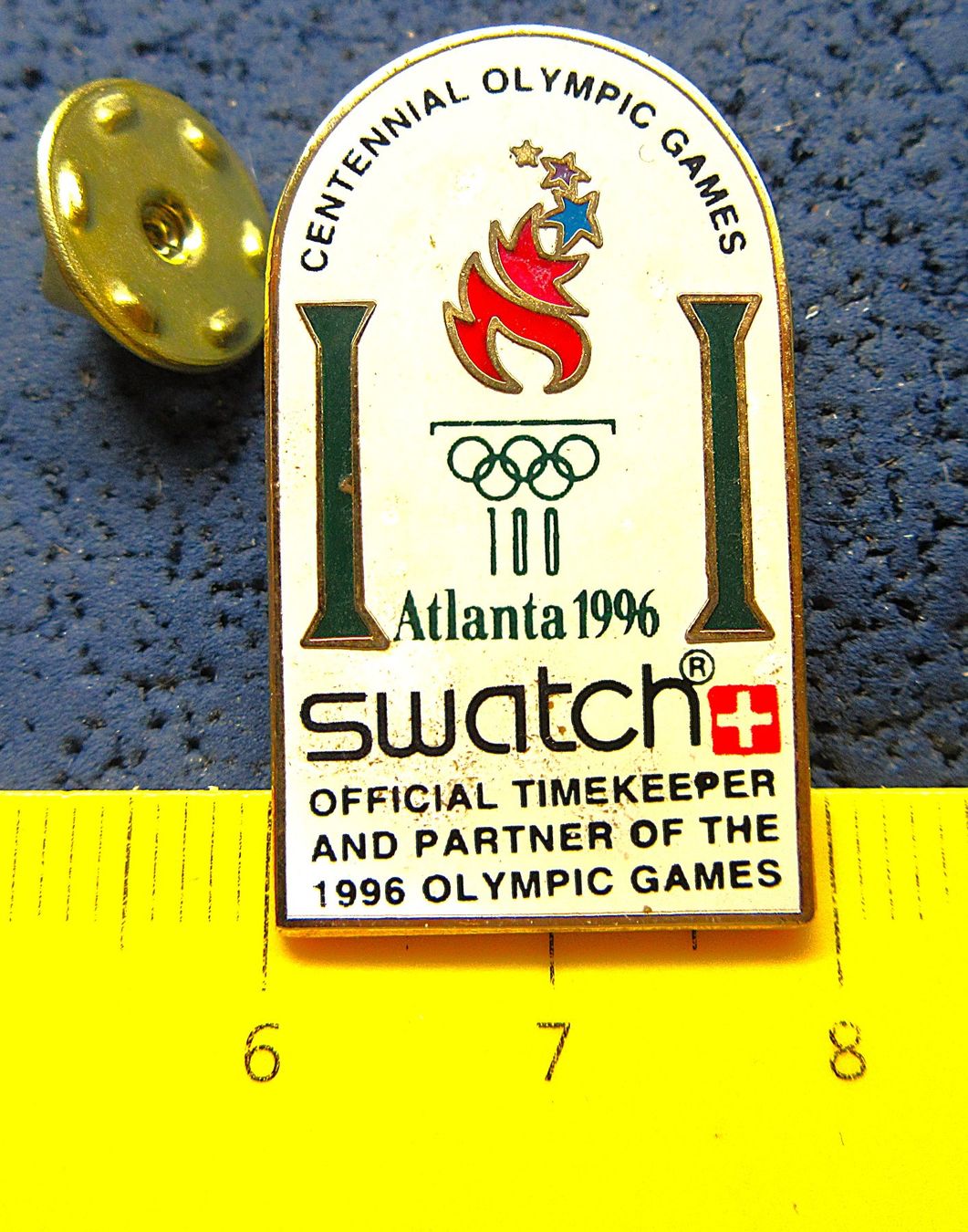 Swiss Placchette & Badge: OLYMPIA PIN SWATCH SWISS OFF. TIMEKEEPER – Usato da Ettingen venduto da Hausi4711