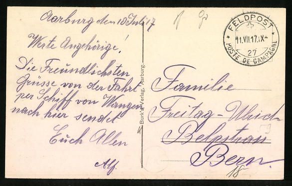 Cartoline postali: AK Aarburg, Ortsansicht mit Schloss – Usato da Berlin venduto da bartko-reher 1