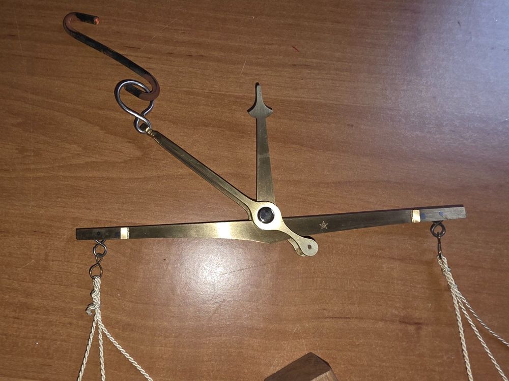 Antike Apothekerwaage, Feinwaage, Handwaage mit Gewichten (Gebraucht ...