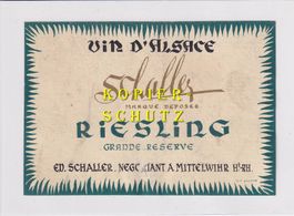 Etikette - Riesling Grande Réserve (Alsace) /bd