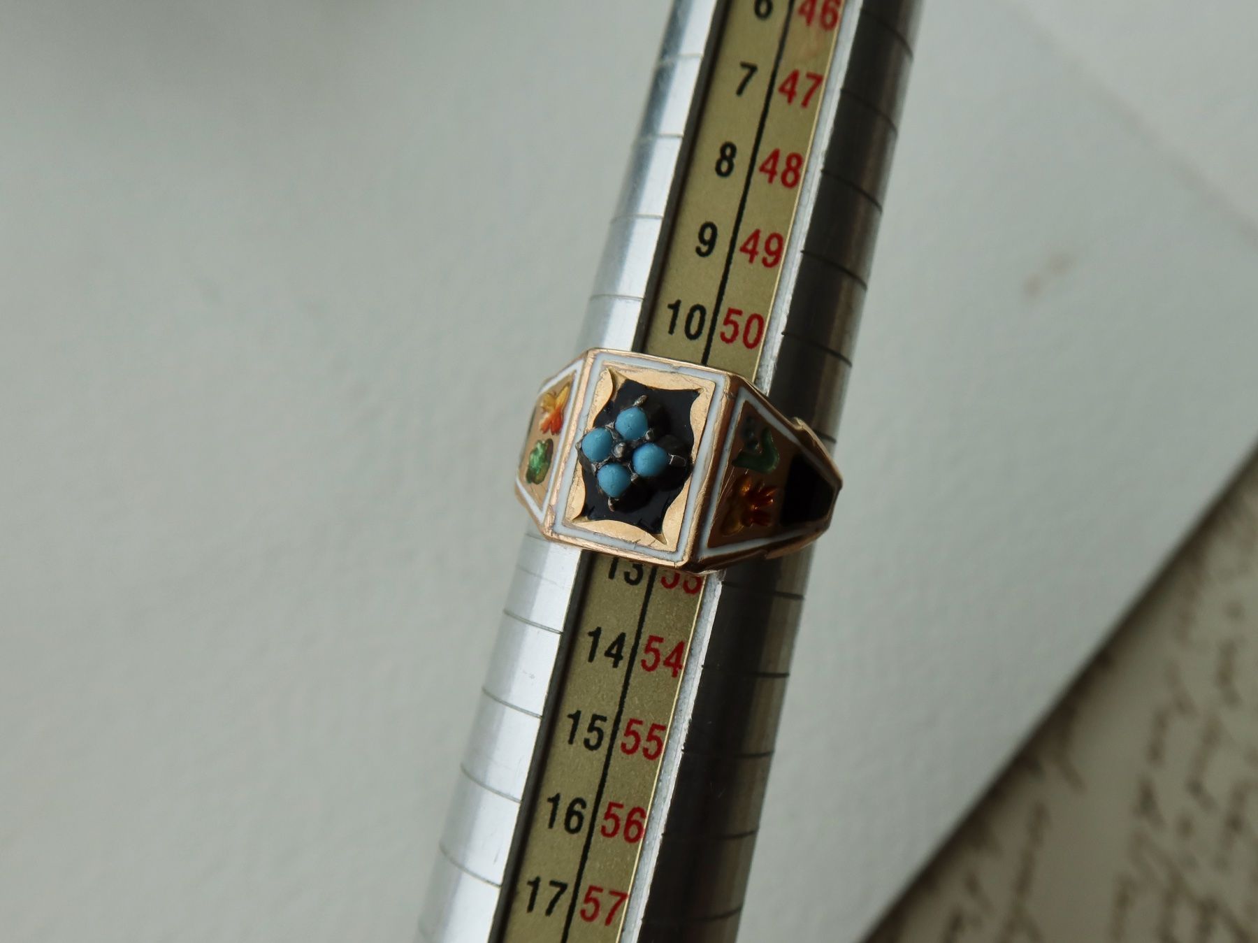 Anelli: Antiker Ring mit Türkis 18k Gold – Usato da Meilen venduto da RosieZurich 6