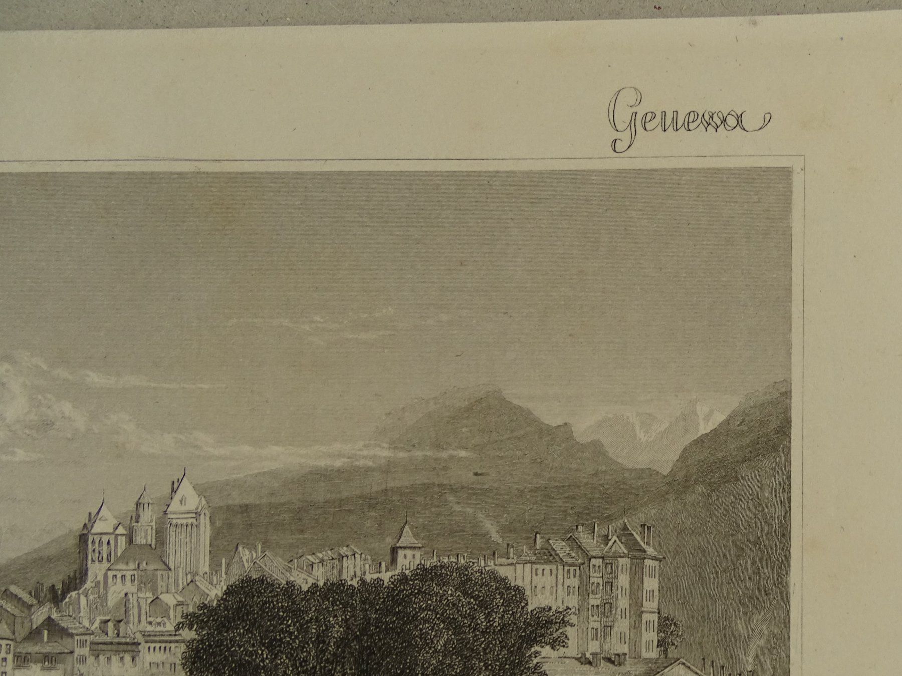 Incisioni: GENF, GENÈVE, STAHLSTICH 1836/1838 – Usato da Grüningen venduto da Kartensammler 5