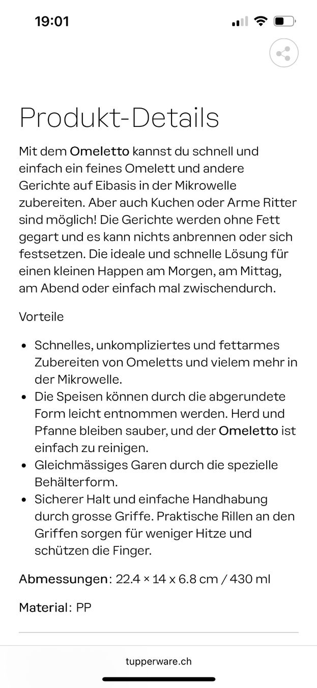Tupperware Behälter & Ähnliches: Tupperware Omeletto – Gebraucht aus Obergösgen von Andre118 2