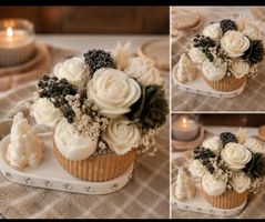 Compositions de bougies artisanales fleuries – Personnalisab