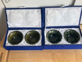 Jade Schalen Set, Grün, Vintage, 4-teilig, Winterzeit