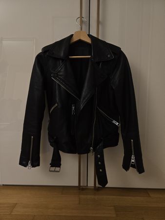 Allsaints Lederjacke Damen schwarz Grösse S guter Zustand