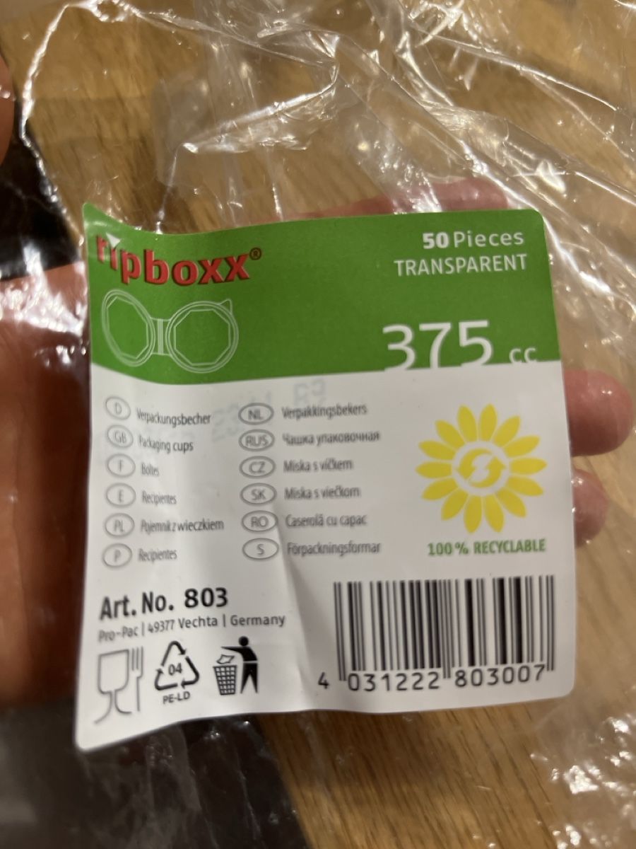 Behälter & Ähnliches: Lipboxx Becherset, 31Stk., neu, transparent, 375ccm – Neu und originalverpackt aus Baar von Girlpower1994