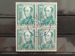 1937 PJ General Dufour Viererblock Vollstempel