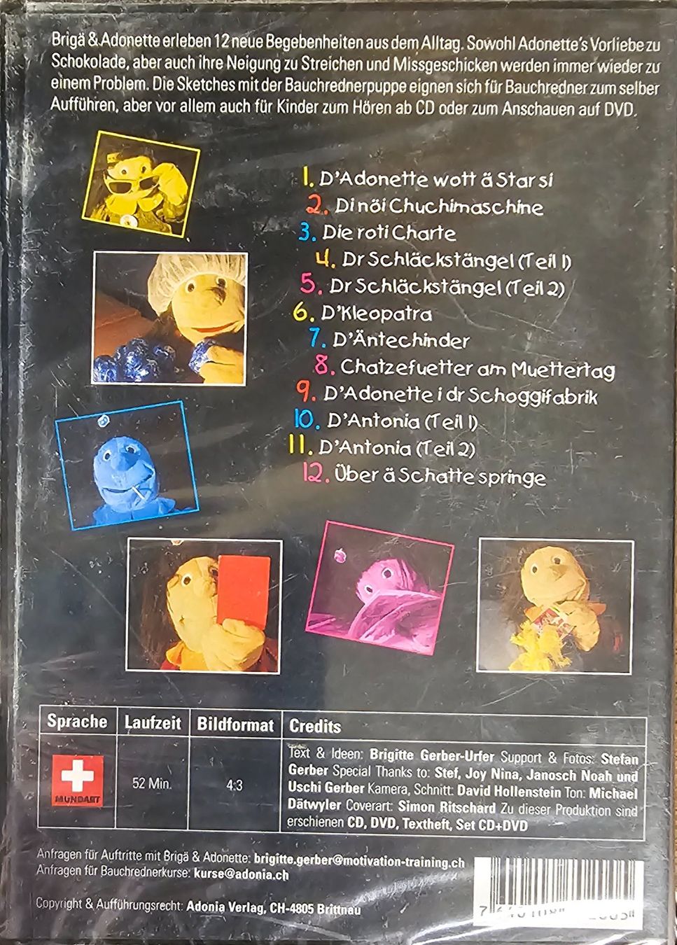 Tutti i DVDs: Brigä & Adonette - Nöis vo dr Adonette – Nuovo e nell'imballaggio originale da Wahlen b. Laufen venduto da Cg10 1