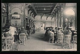 AK Interlaken, Kursaal mit Gästen