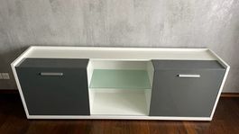 Modernes Sideboard (weiss / naturgrau)