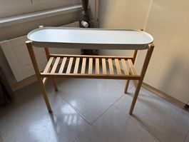 Beistelltisch Holz weiss zweiteilig neuwertig