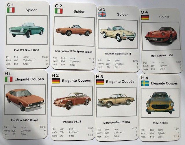 Giochi: Quartett Spitzenklasse internationale Autos – Usato da Zürich venduto da gigimai67 5