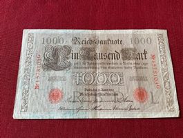 Seltenheit! Deutsche 1000-Mark-Banknote,  1910