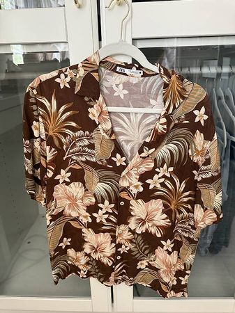 ZARA BLUMEN-HEMD