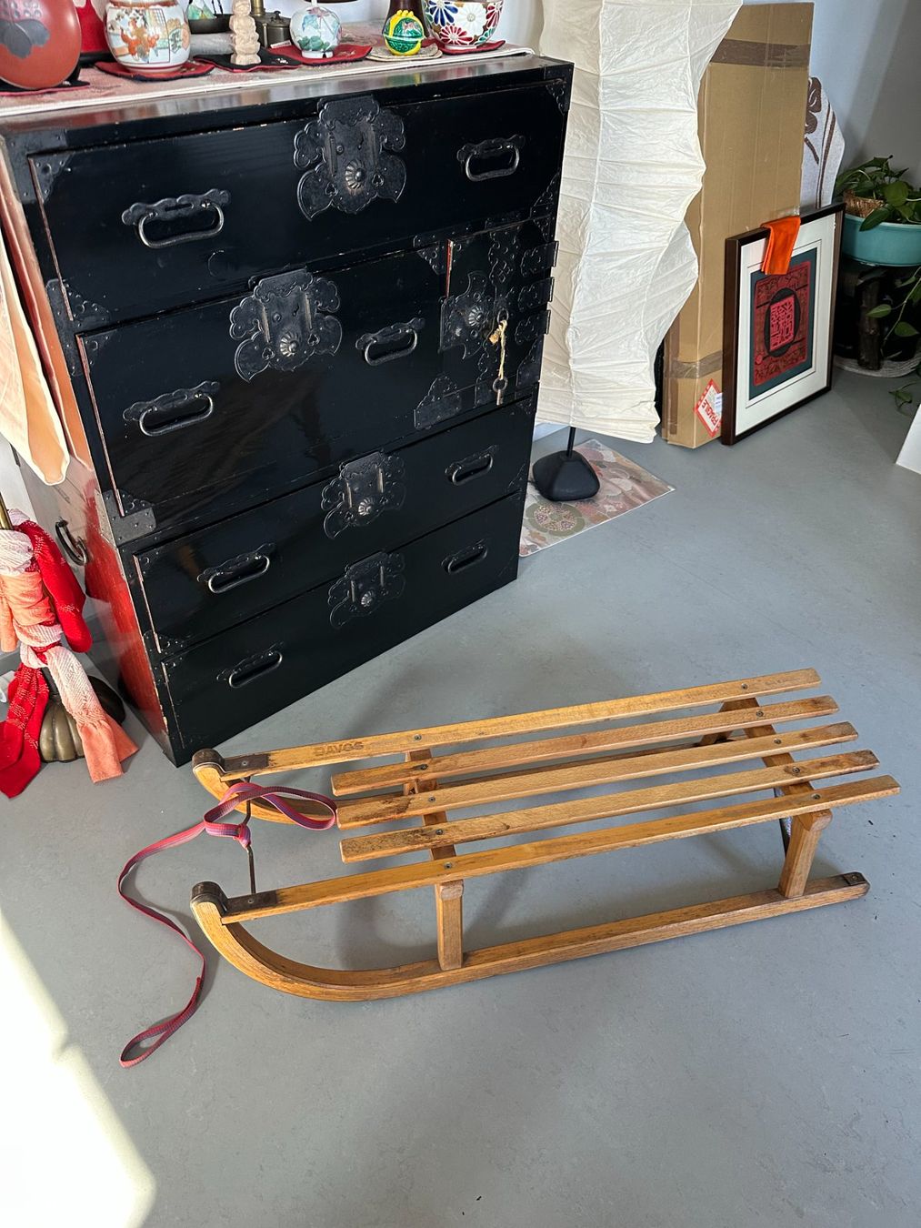 Schlitteln: Davos Holzschlitten (2er-Set) – Gebraucht aus Winterthur von yum_jz55