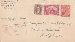 GS- R-Brief Canada mit Zusatzfrankatur