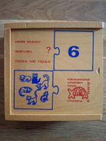 Lernspiel Holzpuzzle Zahlen Tiere