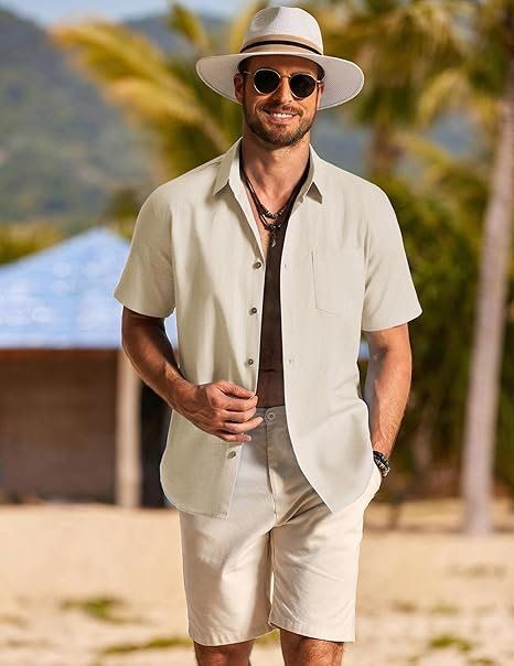 Camicie: Herren Hemd Kurzarm Baumwolle Sommer Casual – Nuovo e nell'imballaggio originale da Suhr venduto da SchnapperCH 2