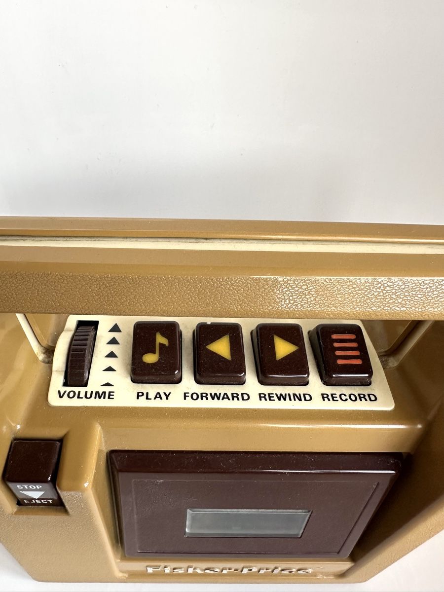 Fisher Price - Lecteur cassette portable vintage marron - 1980 - Lecteur K7