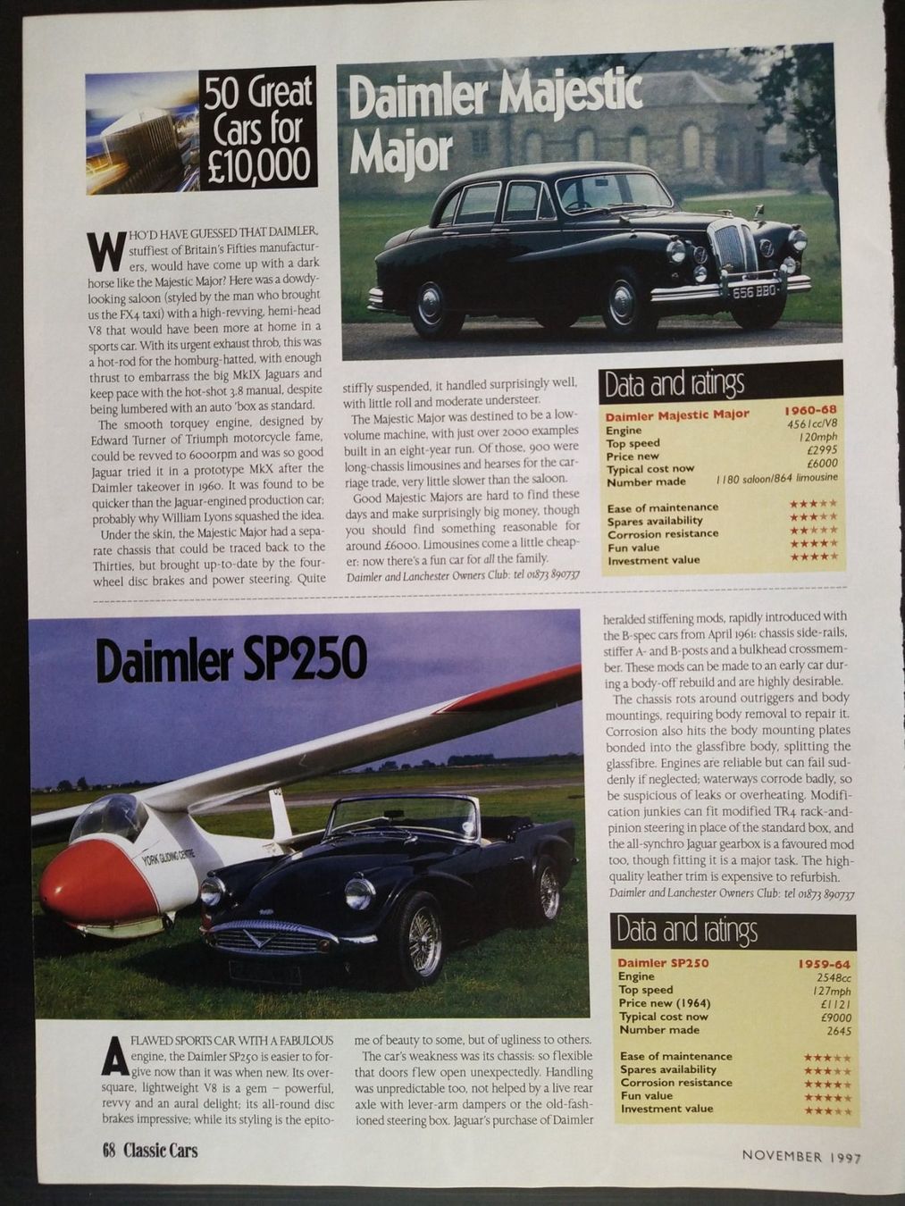 Foto & Immagini: Bericht Daimler Major/ Daimler SP 250 – Usato da Bern venduto da micky031