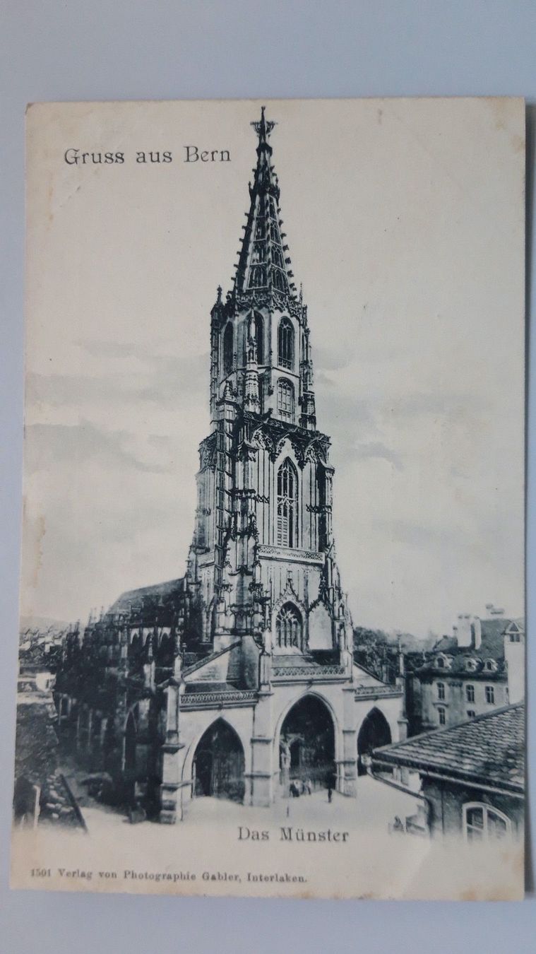 Cartoline postali: Gruss aus Bern Das Münster – Usato da Sargans venduto da nicsam1815